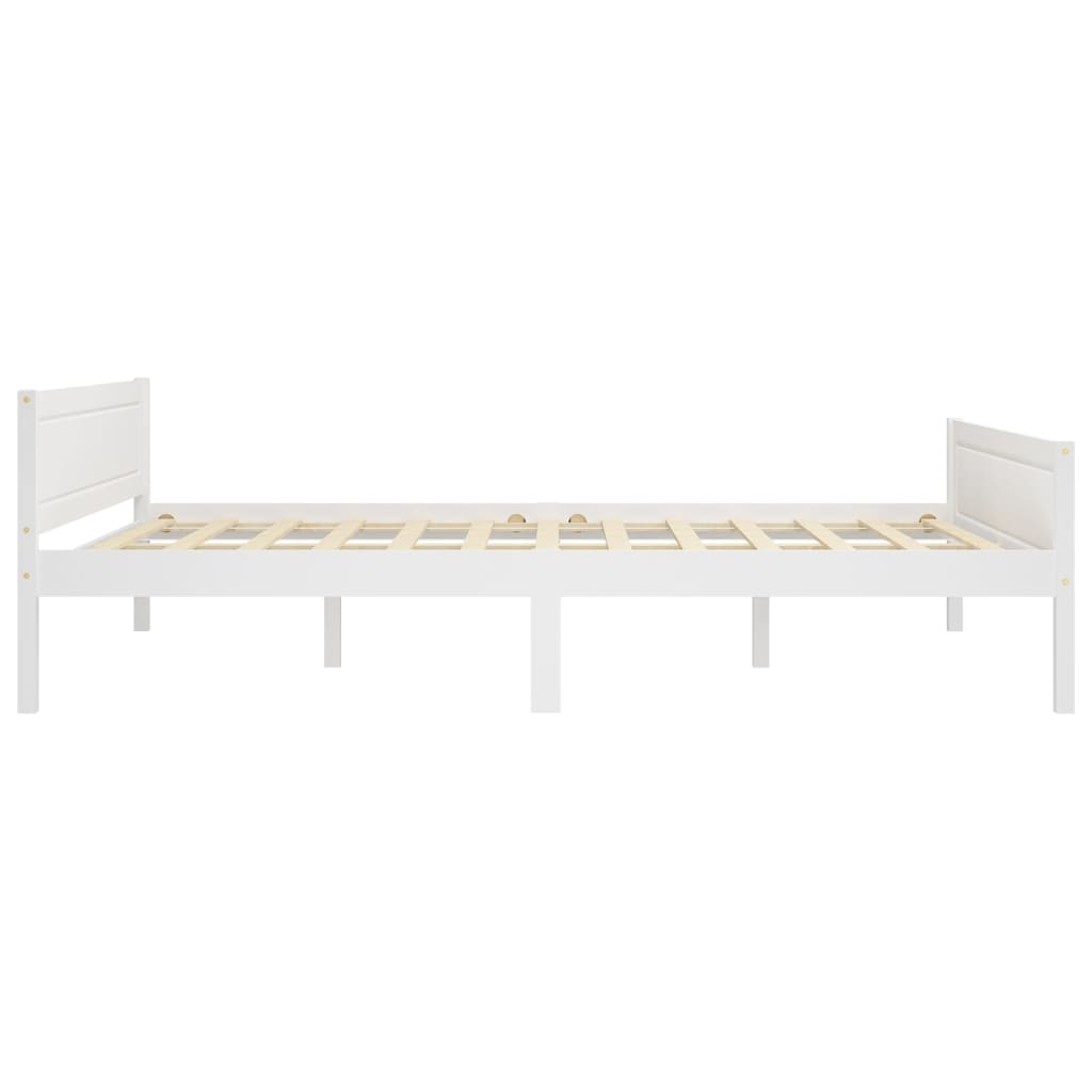 Bedframe Massief Grenenhout 160 x 200 cm Wit
