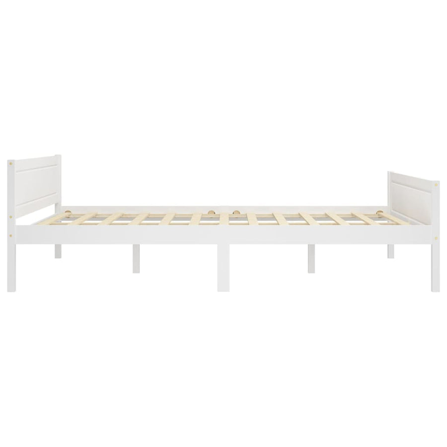 Bedframe Massief Grenenhout 160 x 200 cm Wit