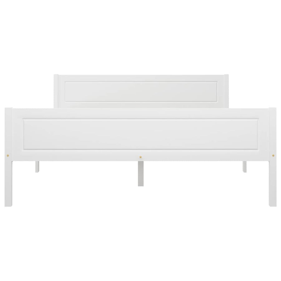 Bedframe Massief Grenenhout 160 x 200 cm Wit