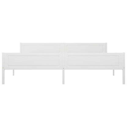 Bedframe Massief Grenenhout 200 x 200 cm Wit