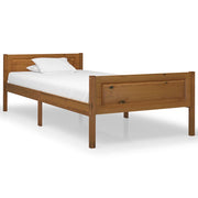 Bedframe massief grenenhout 100x200 cm honingbruin
