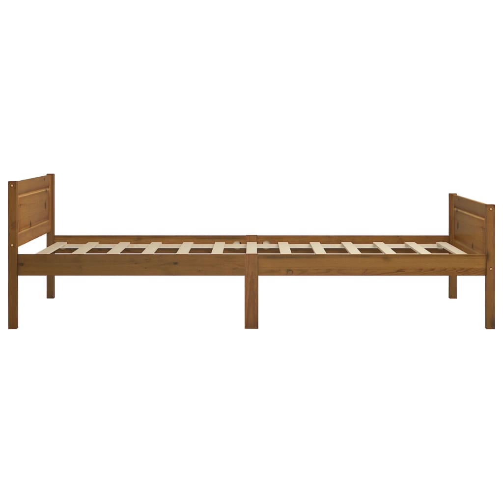 Bedframe Massief Grenenhout 100 x 200 cm Honingbruin