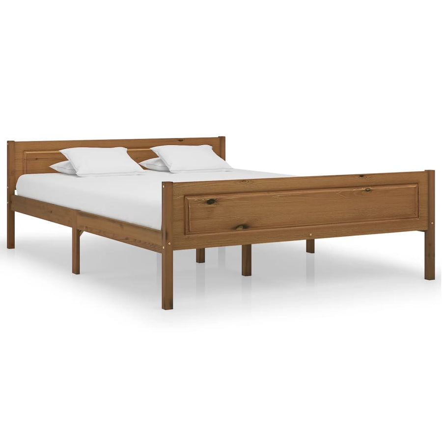Bedframe Massief Grenenhout 120 x 200 cm Honingbruin