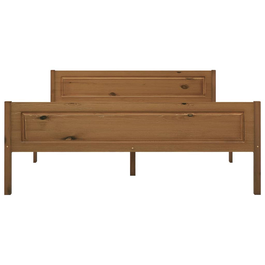 Bedframe Massief Grenenhout 120 x 200 cm Honingbruin