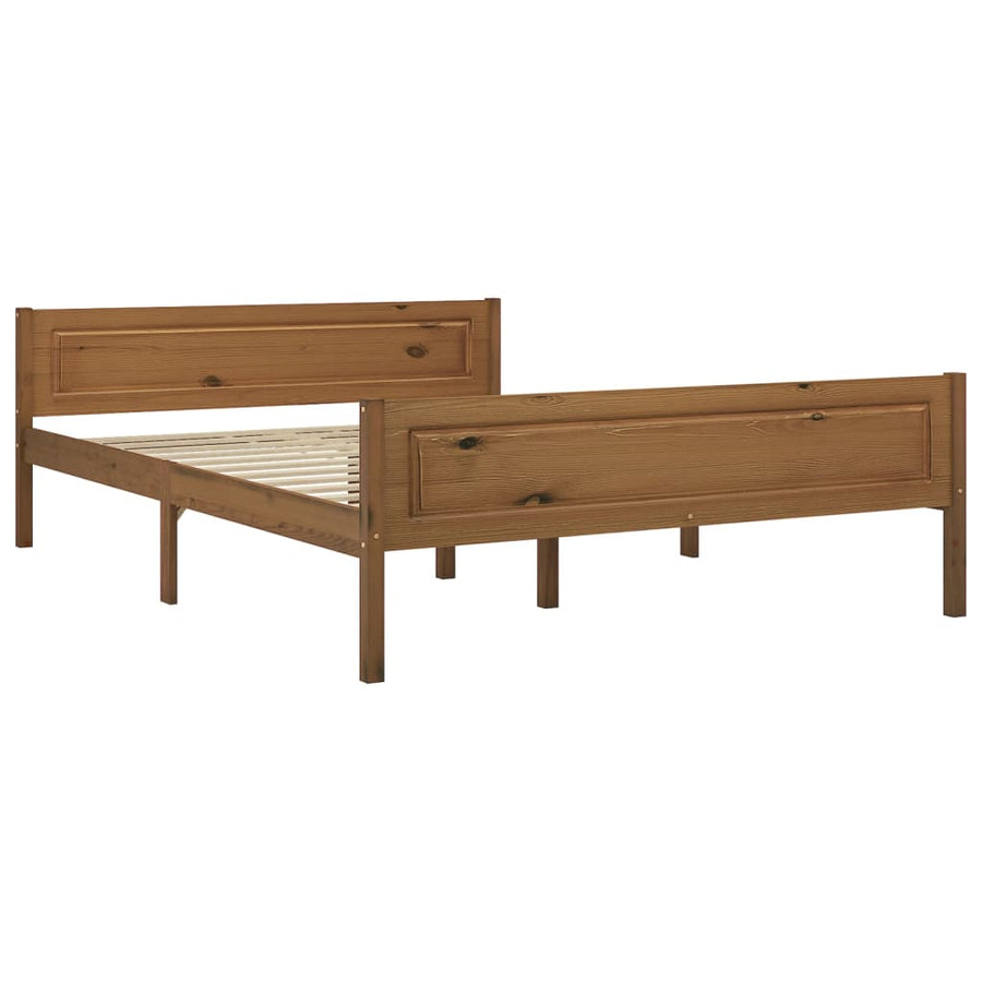 Bedframe Massief Grenenhout 140 x 200 cm Honingbruin