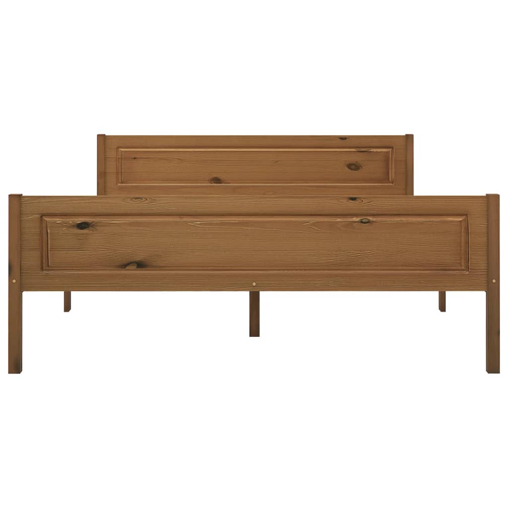 Bedframe Massief Grenenhout 160 x 200 cm Honingbruin