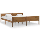 Solid pine bed frame honey brown 180x200 cm