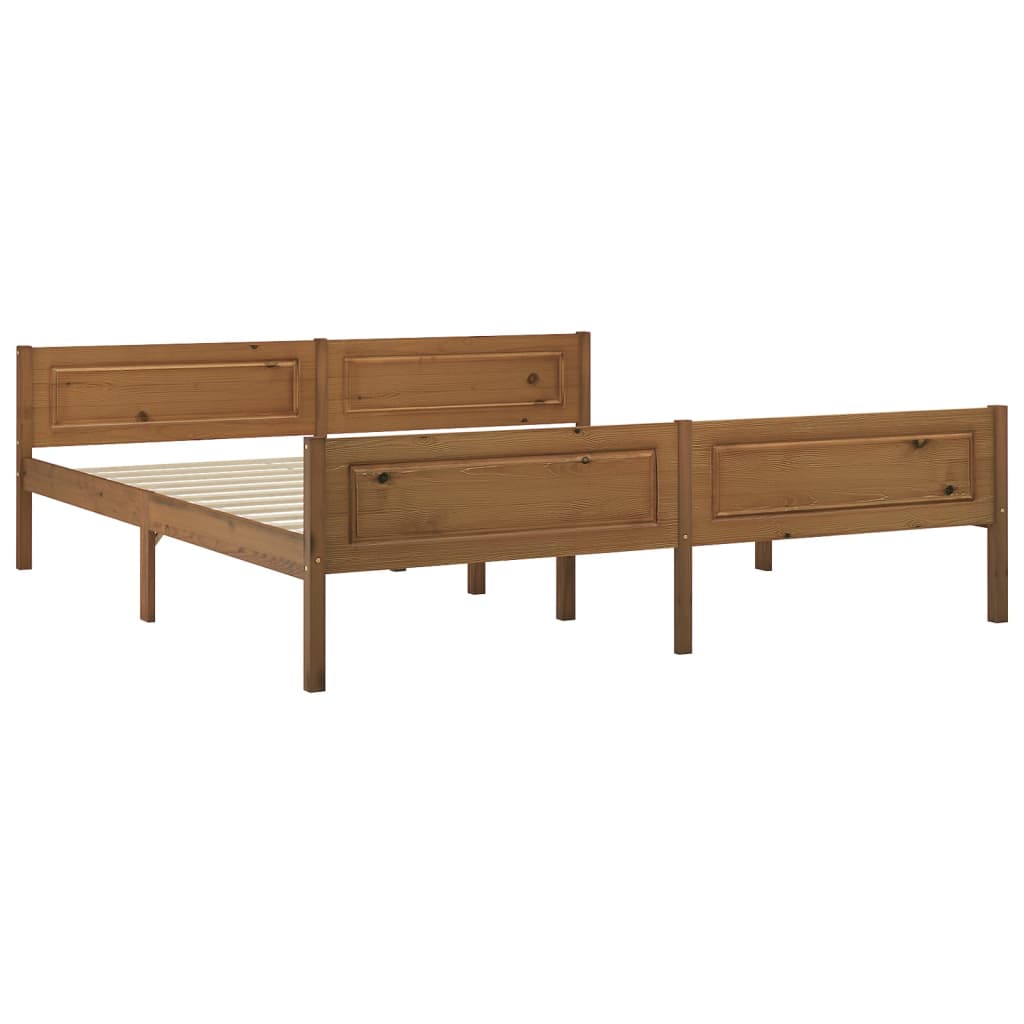 Bedframe Massief Grenenhout 180 x 200 cm Honingbruin