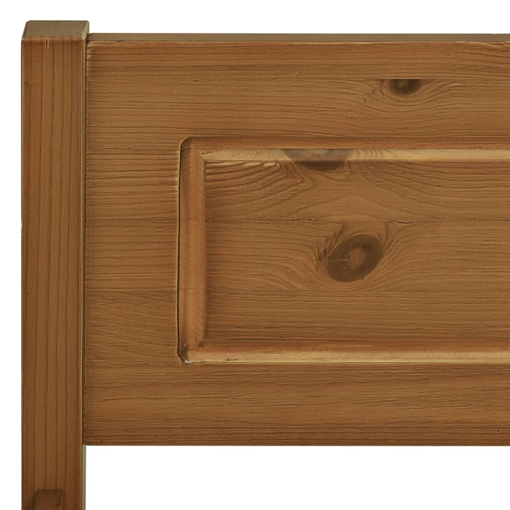 Bedframe Massief Grenenhout 200 x 200 cm Honingbruin