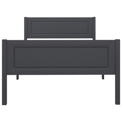 Bedframe Massief Grenenhout 100 x 200 cm Grijs