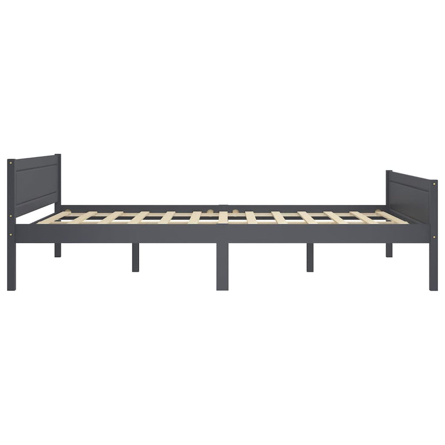 Bedframe Massief Grenenhout 120 x 200 cm Grijs
