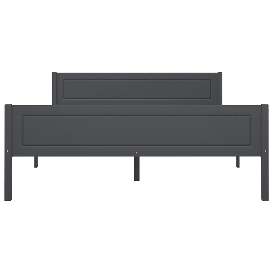 Bedframe Massief Grenenhout 120 x 200 cm Grijs