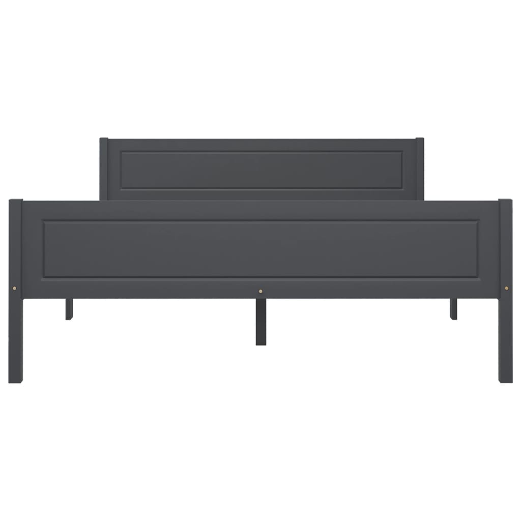 Bedframe Massief Grenenhout 140 x 200 cm Grijs