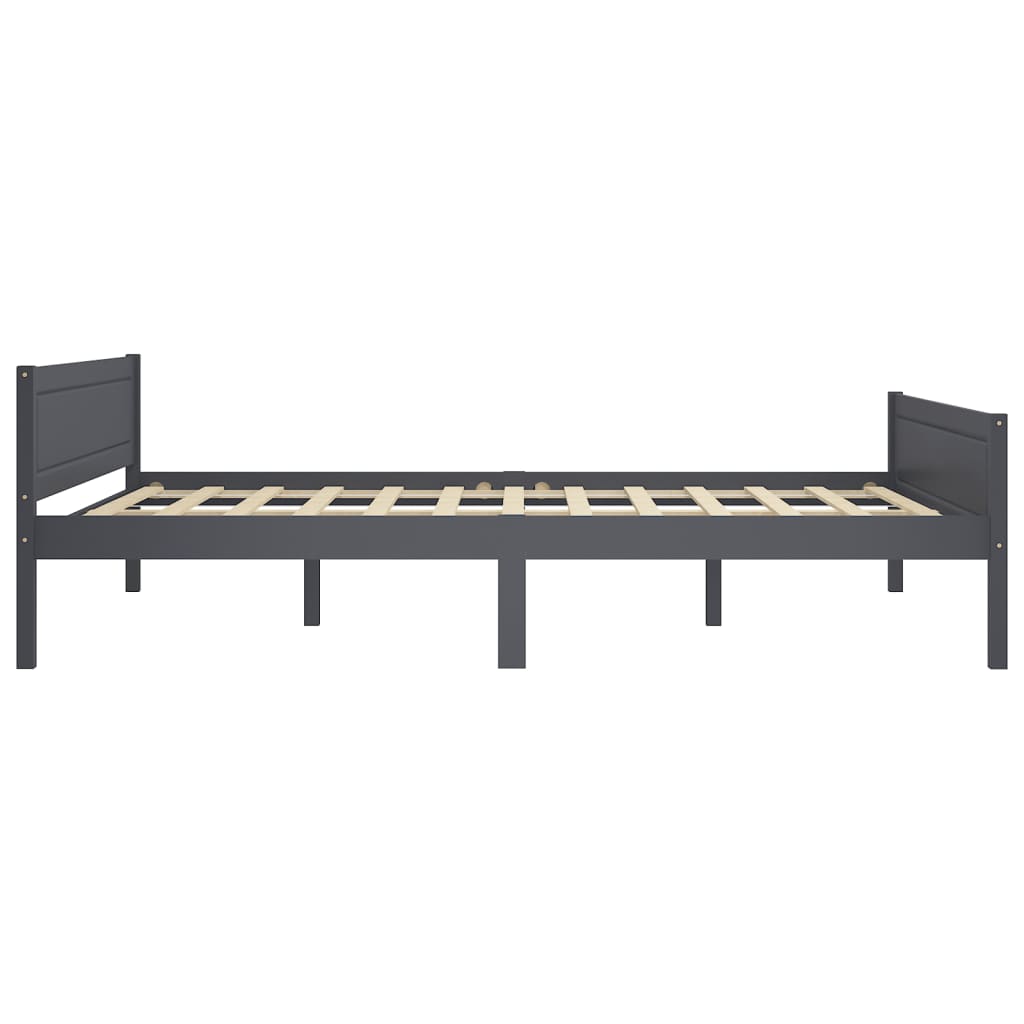 Bedframe Massief Grenenhout 160 x 200 cm Grijs