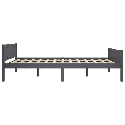 Bedframe Massief Grenenhout 160 x 200 cm Grijs