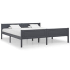 Bedframe massief grenenhout grijs 180x200 cm