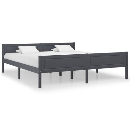 Bedframe Massief Grenenhout 180 x 200 cm Grijs