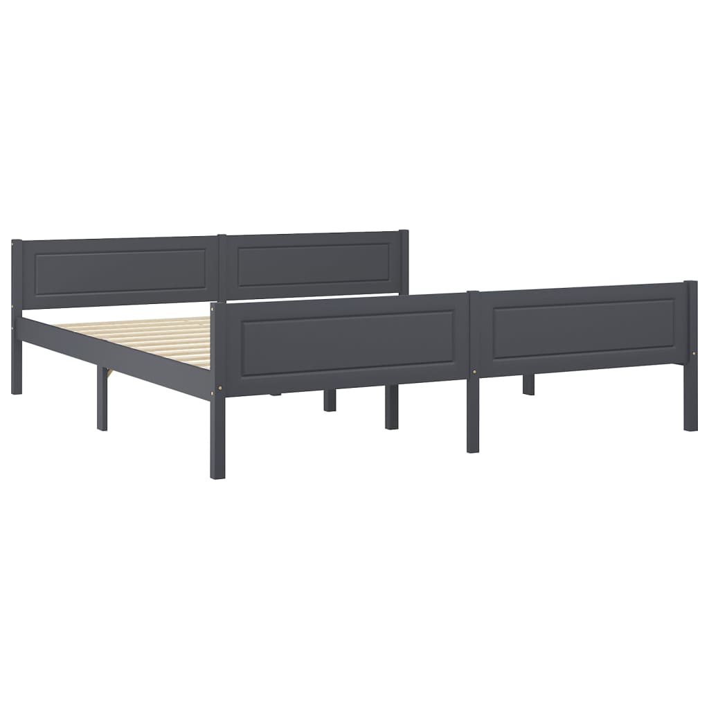Bedframe Massief Grenenhout 180 x 200 cm Grijs