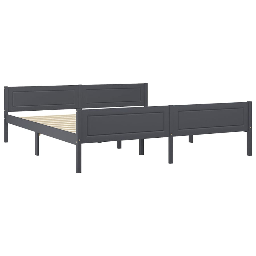 Bedframe Massief Grenenhout 180 x 200 cm Grijs