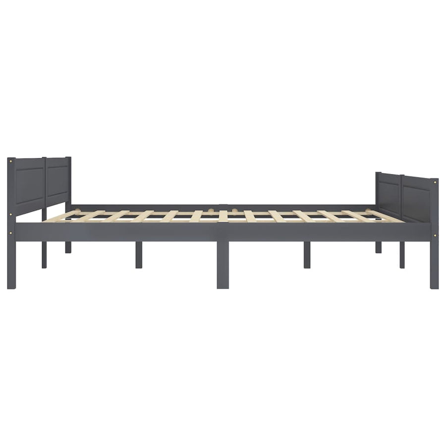 Bedframe Massief Grenenhout 180 x 200 cm Grijs