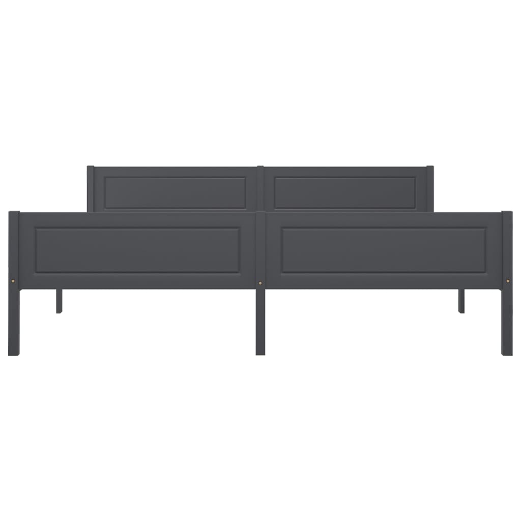 Bedframe Massief Grenenhout 180 x 200 cm Grijs