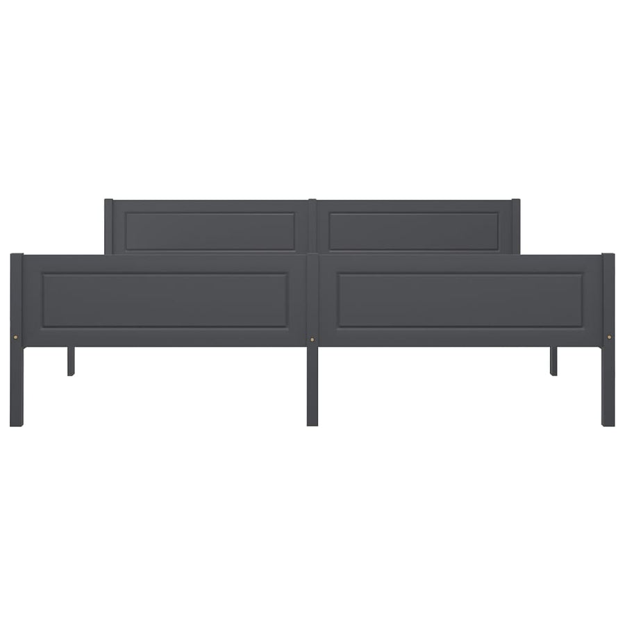 Bedframe Massief Grenenhout 180 x 200 cm Grijs