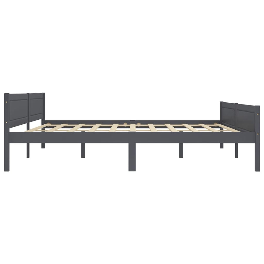 Bedframe Massief Grenenhout 200 x 200 cm Grijs