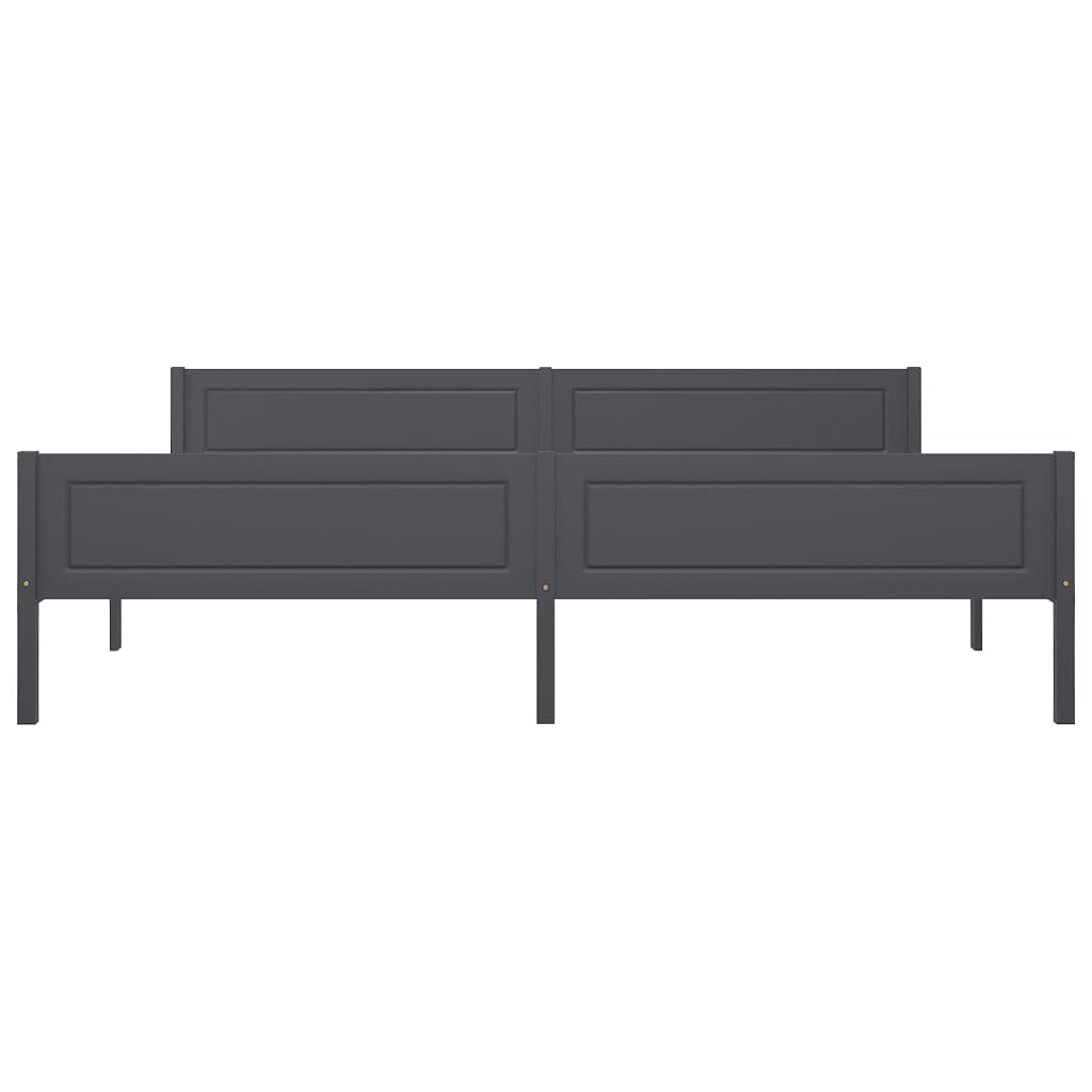 Bedframe Massief Grenenhout 200 x 200 cm Grijs