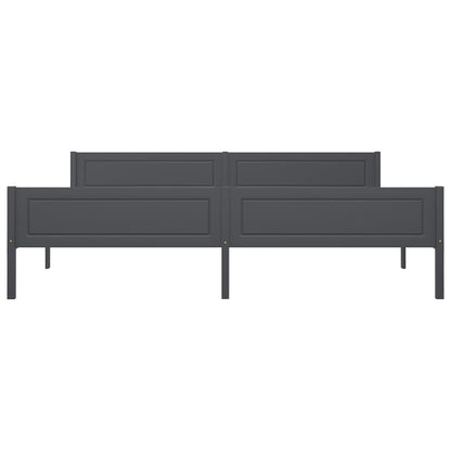 Bedframe Massief Grenenhout 200 x 200 cm Grijs