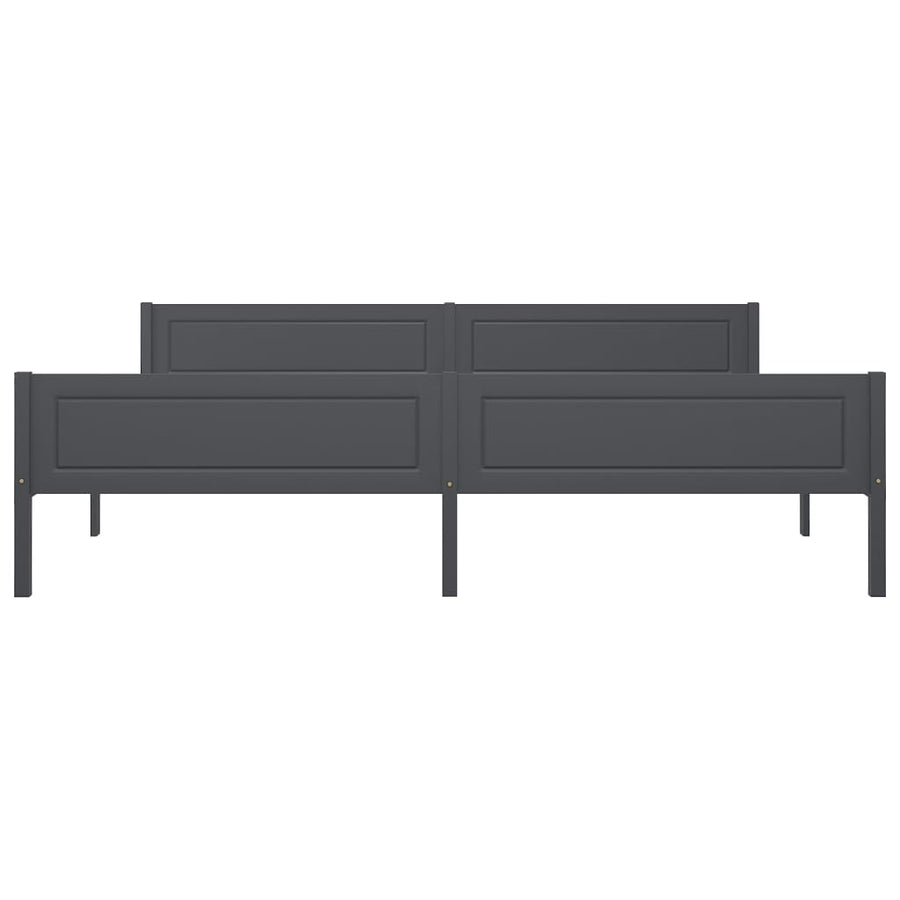 Bedframe Massief Grenenhout 200 x 200 cm Grijs