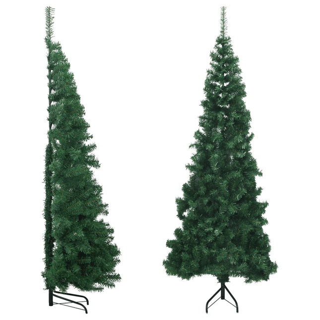 Kunstkerstboom hoek 240 cm PVC groen