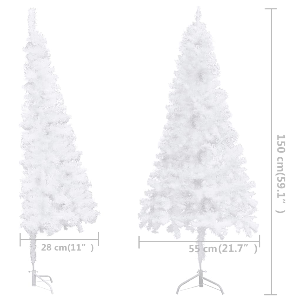 Kunstkerstbomen PVC, Steel White