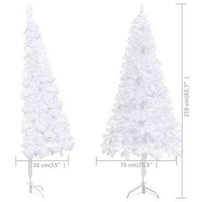 Kunstkerstboom hoek 210 cm PVC wit