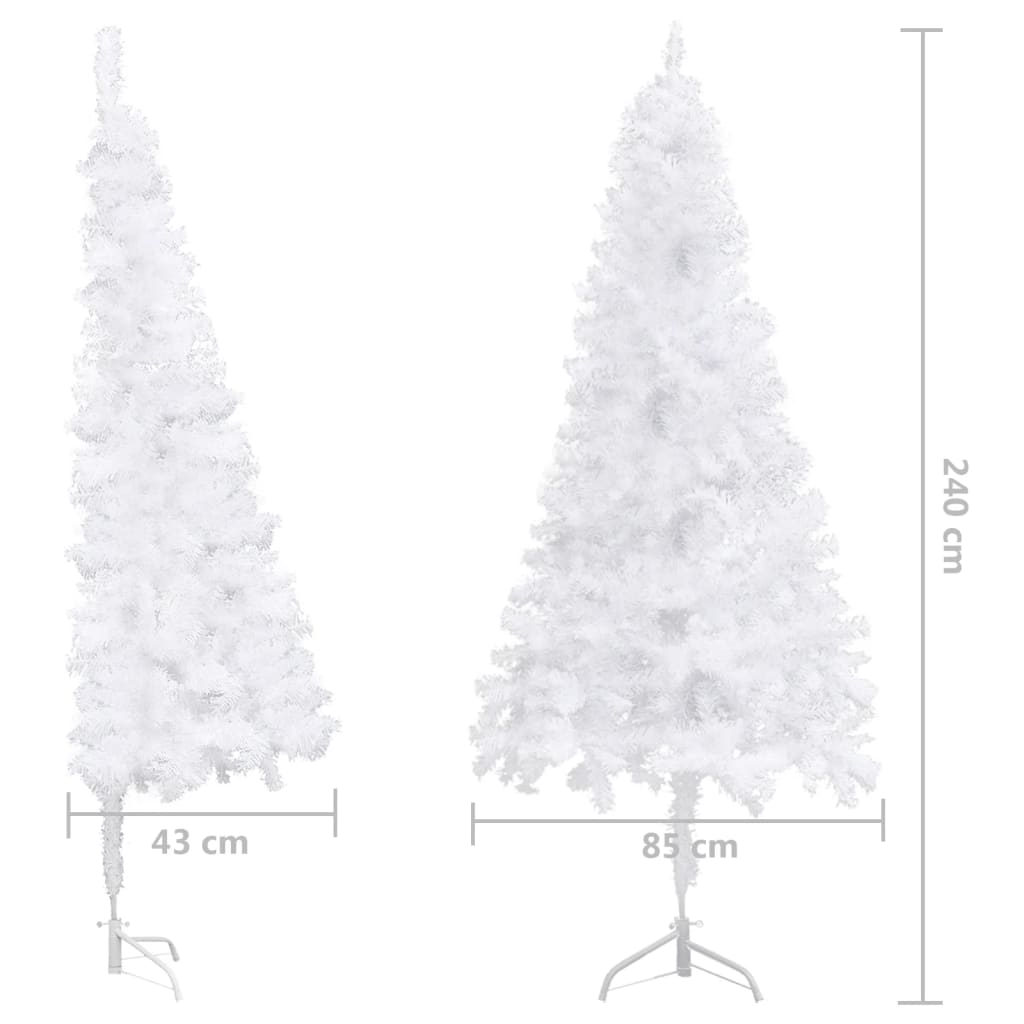 Kunstkerstboom Hoek 240 Cm Pvc 240 x 85 cm Wit