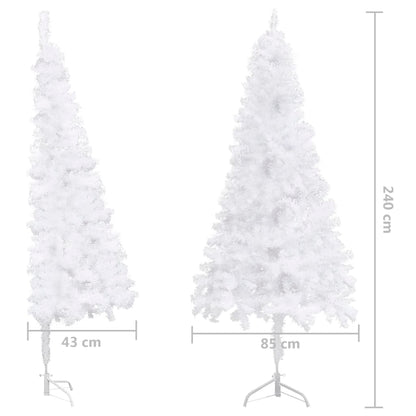 Kunstkerstboom Hoek 240 Cm Pvc 240 x 85 cm Wit