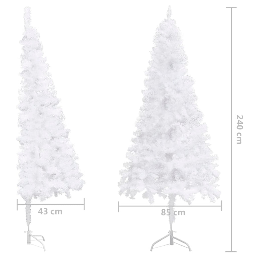 Kunstkerstboom Hoek 240 Cm Pvc 240 x 85 cm Wit