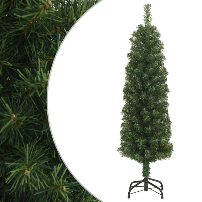 Kunstkerstboom Met Standaard Smal Pvc Groen 120 cm Basis