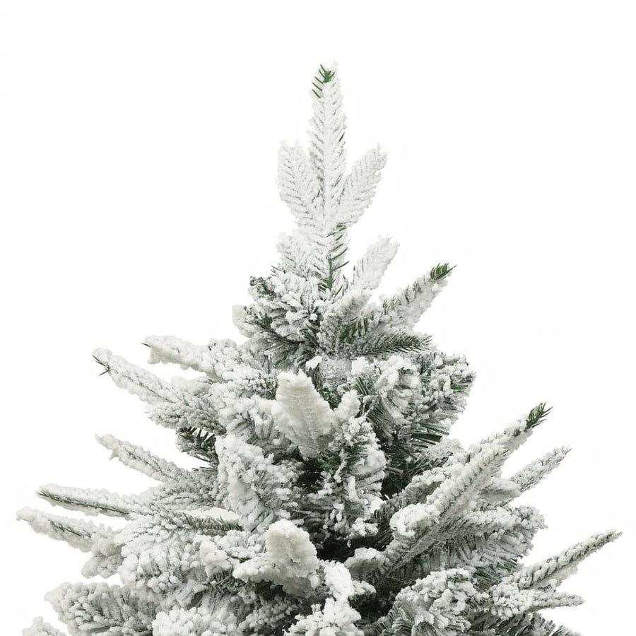 Kunstkerstboom 50 Cm Pvc En Pe Groen 150 x 90 cm Met sneeuwvlokken