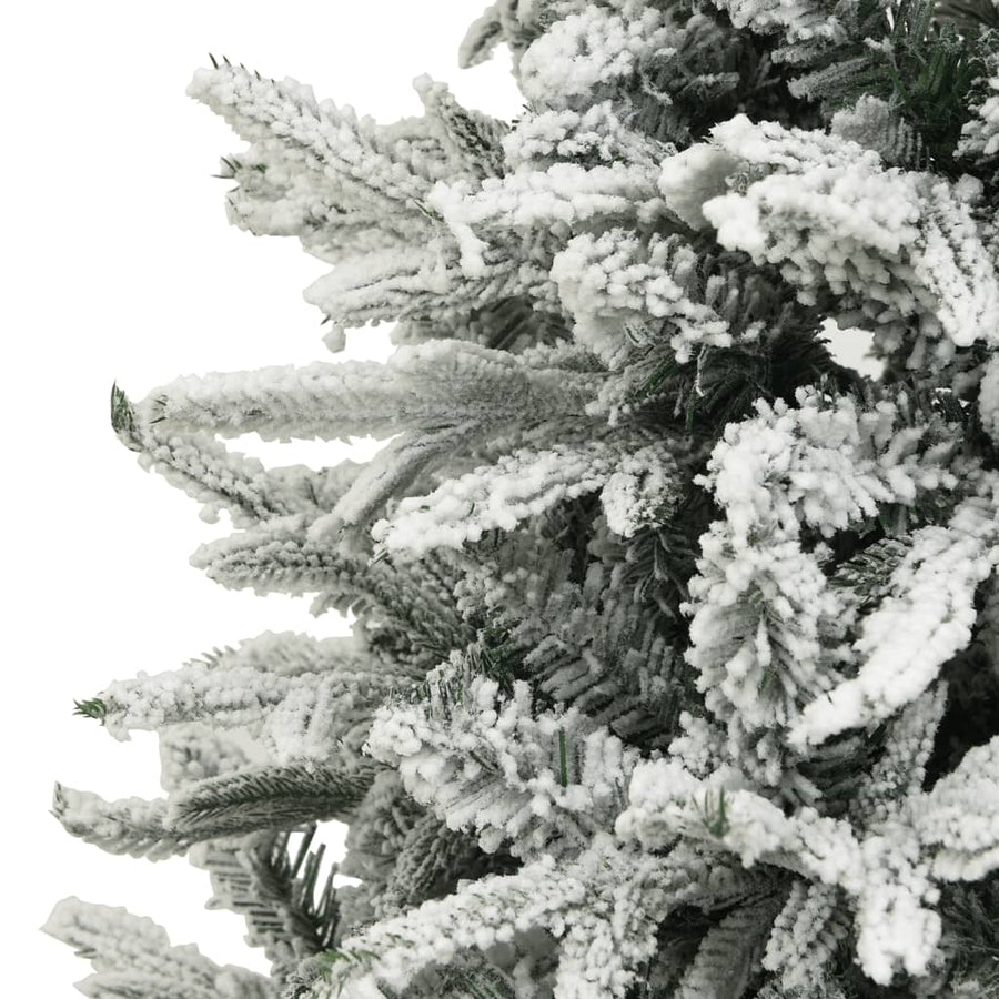 Kunstkerstboom 50 Cm Pvc En Pe Groen 150 x 90 cm Met sneeuwvlokken