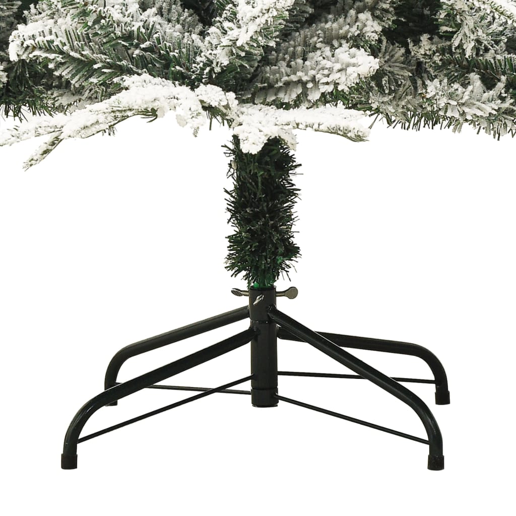 Kunstkerstboom 50 Cm Pvc En Pe Groen 150 x 90 cm Met sneeuwvlokken