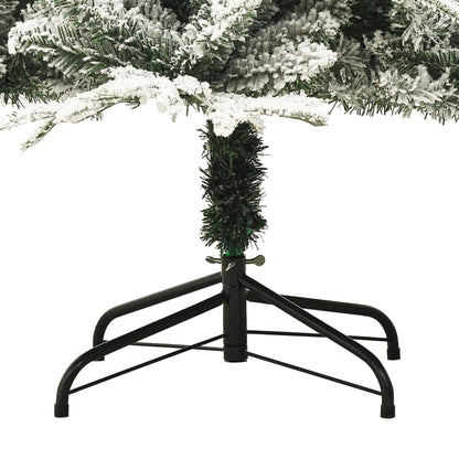 Kunstkerstboom 50 Cm Pvc En Pe Groen 150 x 90 cm Met sneeuwvlokken