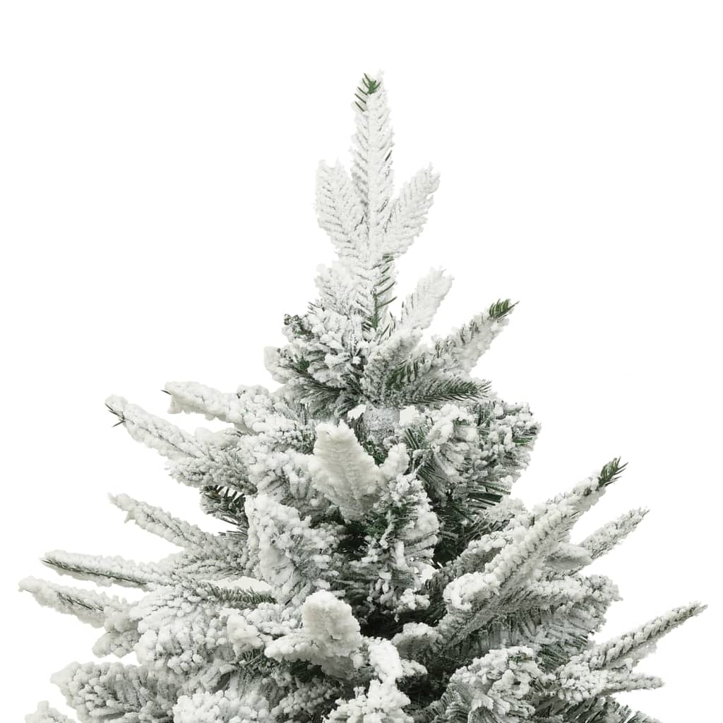 Kunstkerstboom 80 Cm Pvc En Pe Groen 180 x 110 cm Met sneeuwvlokken