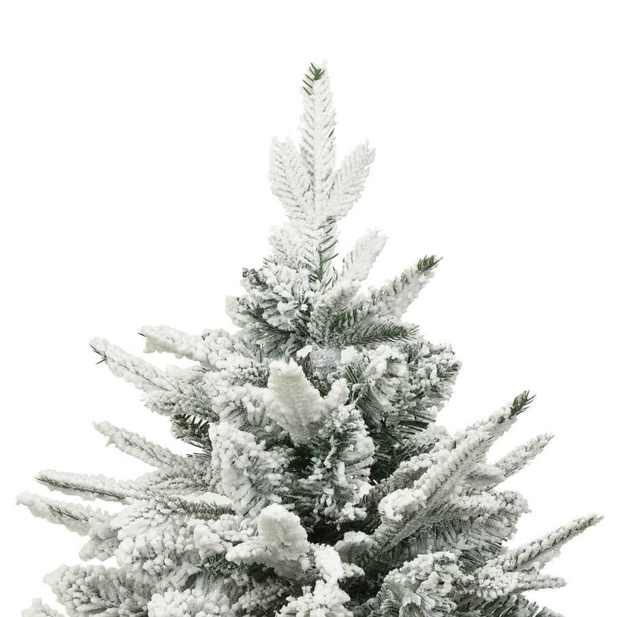 Kunstkerstboom 80 Cm Pvc En Pe Groen 180 x 110 cm Met sneeuwvlokken