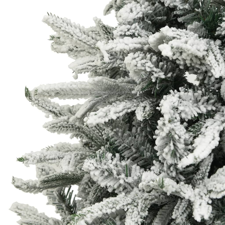 Kunstkerstboom 80 Cm Pvc En Pe Groen 180 x 110 cm Met sneeuwvlokken