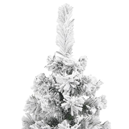 Kunstkerstboom Met Sneeuw Smal Pvc Groen En Wit 120 cm Basis