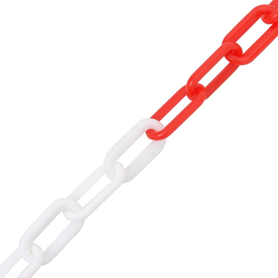 Veiligheidsketting Ø 4 Mm 100 M Kunststof 100 m Ø 4 mm Rood en wit