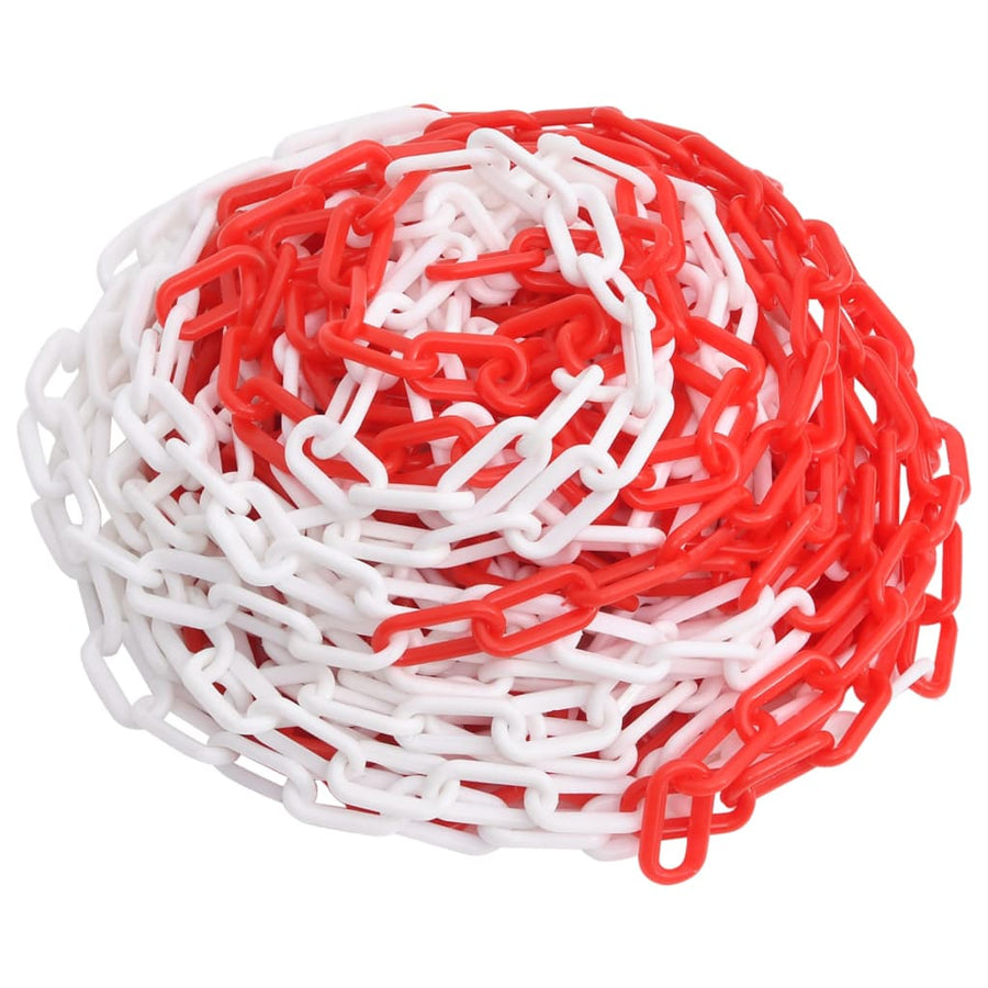 Veiligheidsketting Ø 8 Mm 100 M Kunststof 100 m Ø 8 mm Rood en wit