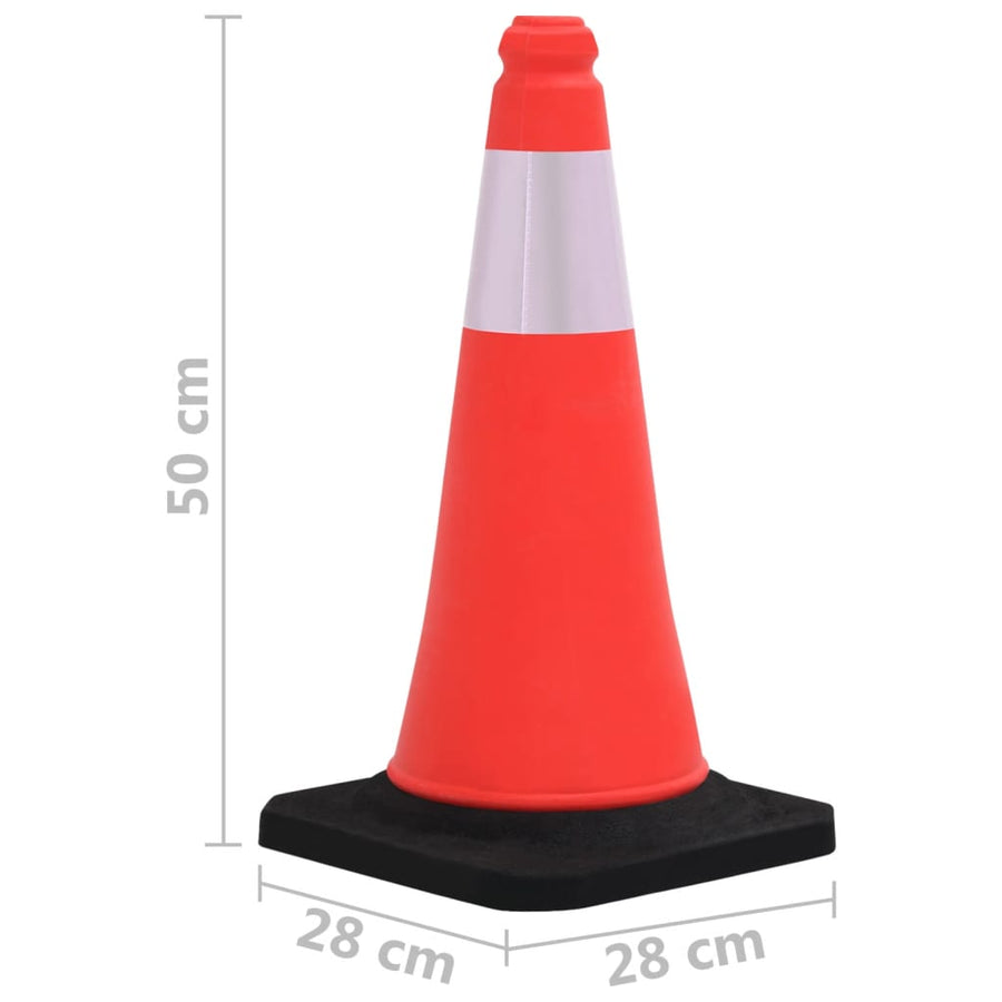 Verkeerskegels Met Zware Basis Reflecterend 4 50 cm