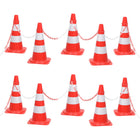 Kegelset 10 m rood wit met ketting