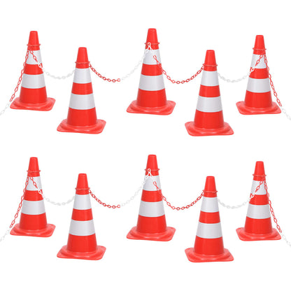 Kegelset M Rood En Wit 10 Met ketting
